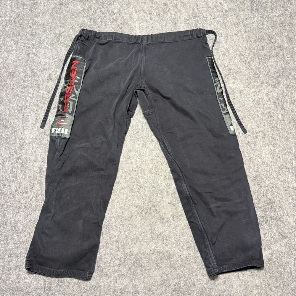 Fuji Sekai BJJ Gi Pants Mens A2 Black Red Kimono Jiu Jitsu Martial Arts Training